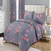 Duvet Covers, gray duvet covers, gray floral duvet covers, single duvet covers, double duvet covers, king size duvet covers, microfiber duvet covers sets, Microfiber bedding sets, 3Pcs Duvet Covers set,